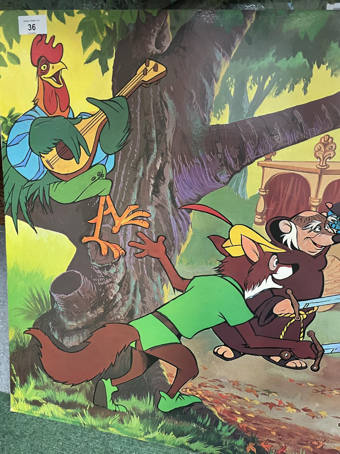 A DISNEY ROBIN HOOD PRINT ON BOARD - Image 3 of 3