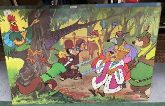 A DISNEY ROBIN HOOD PRINT ON BOARD