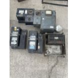 AN ASSORTMENT OF VINTAGE ELECTRIC METERS ETC