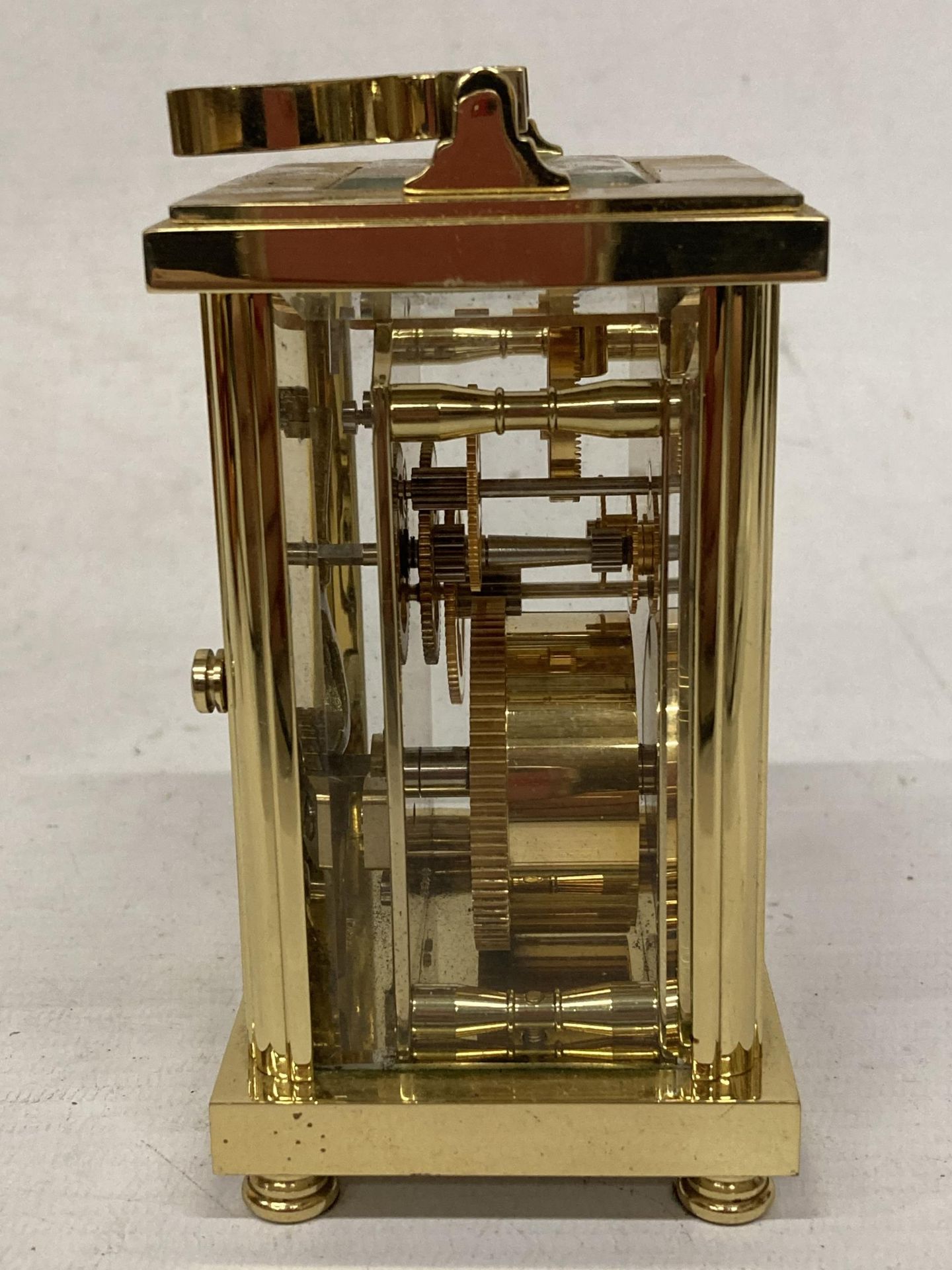 A WATCHES OF SWITZERLAND BRASS CARRIAGE CLOCK - Image 2 of 4