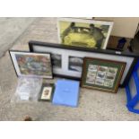 AN ASSORTMENT OF ITEMS TO INCLUDE FRAMED PRINTS ETC