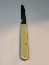 A JOHN WATTS BONE HANDLE FRUIT KNIFE