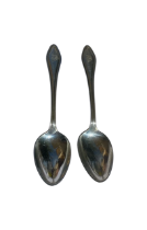 A PAIR OF ANTIQUE STERLING SILVER HALLMARKED 1912 PATTERN TEASPOONS, GROSS WEIGHT 40G