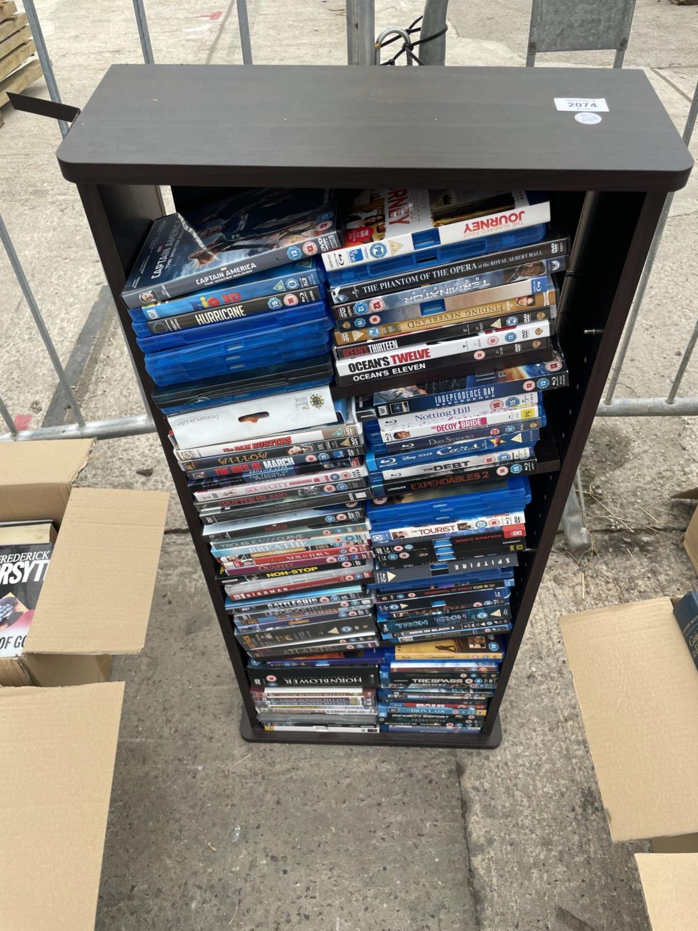 A LARGE ASSORTMENT OF DVDS AND BLU-RAY DVDS