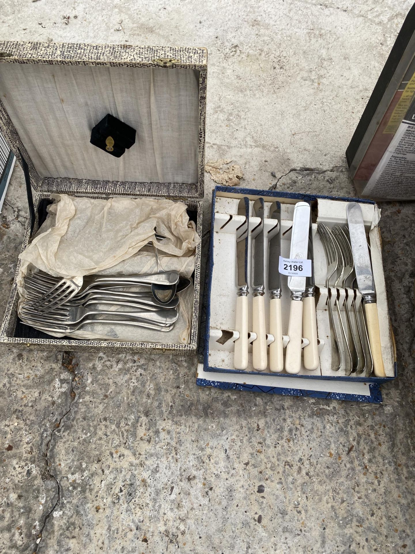 TWO SETS OF CASED FLATWARE