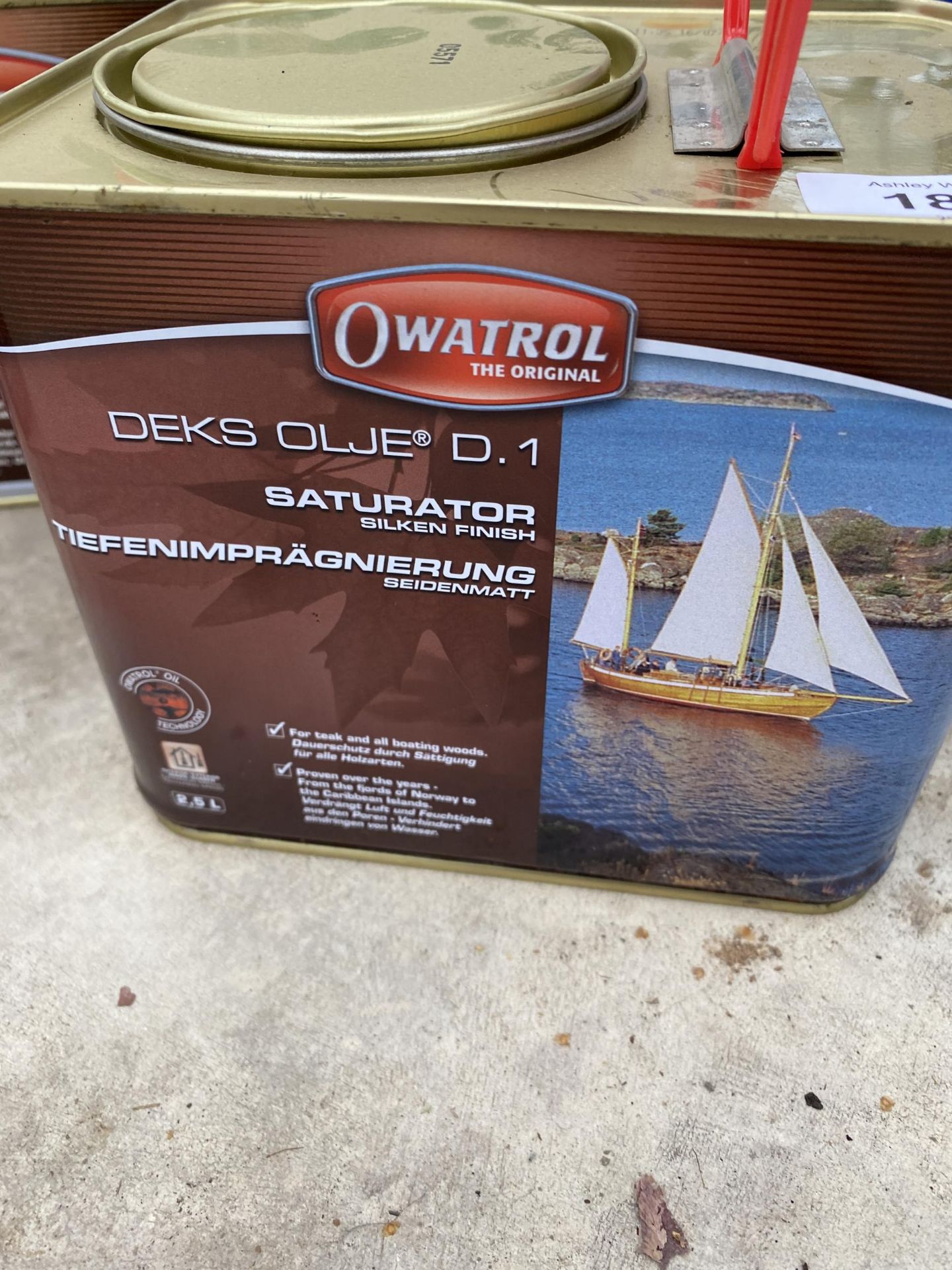 FOUR TINS OF OWATROL DECK OIL - Bild 2 aus 2