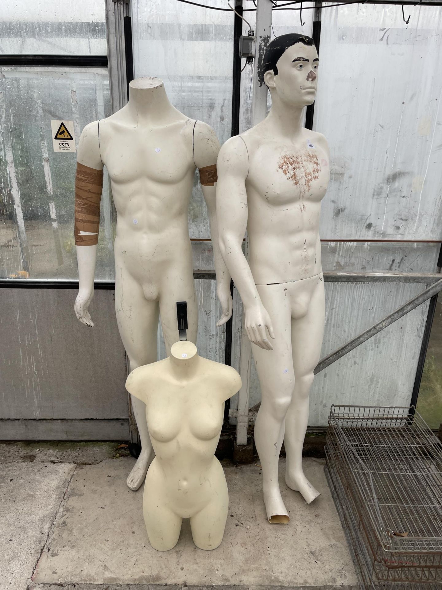 THREE VARIOUS MANEQUINS (ONE INCOMPLETE)