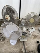 FIVE VARIOUS TABLE FANS