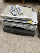 AN ASSORTMENT OF ITEMS TO INCLUDE A BUSH DVD PLAYER AND PANASONIC VHS PLAYER ETC
