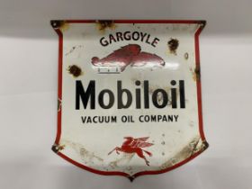 AN ENAMEL MOBIL OIL SIGN