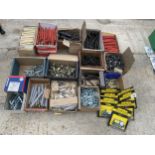 A LARGE ASSORTMENT OF ITEMS TO INCLUDE ALAN KEYS, BOLTS AND SCREWS ETC