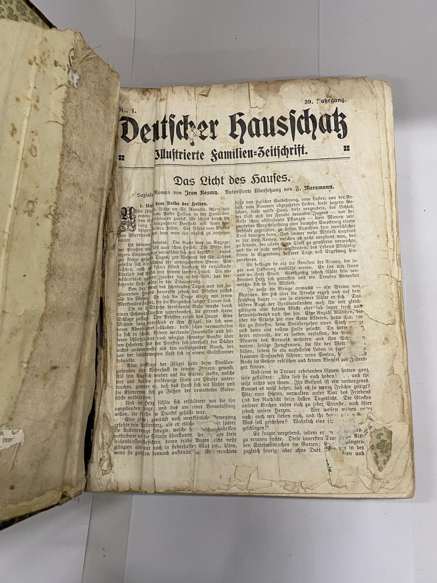 A BELIEVED 19TH CENTURY LARGE GERMAN ILLUSTRATED FAMILY JOURNAL, TRANSLATES TO ''GERMAN HOUSEHOLD - Bild 2 aus 4