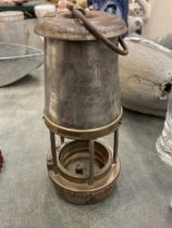 A VINTAGE 'THE WOLF' SAFETY MINERS LAMP