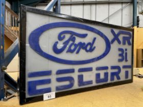 A FORD XR 3I ESCORT ILLUMINATED BOX SIGN