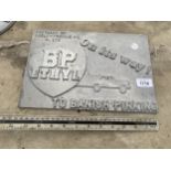 AN ALUMINIUM 'BP ETHYL' ADVERTISING SIGN