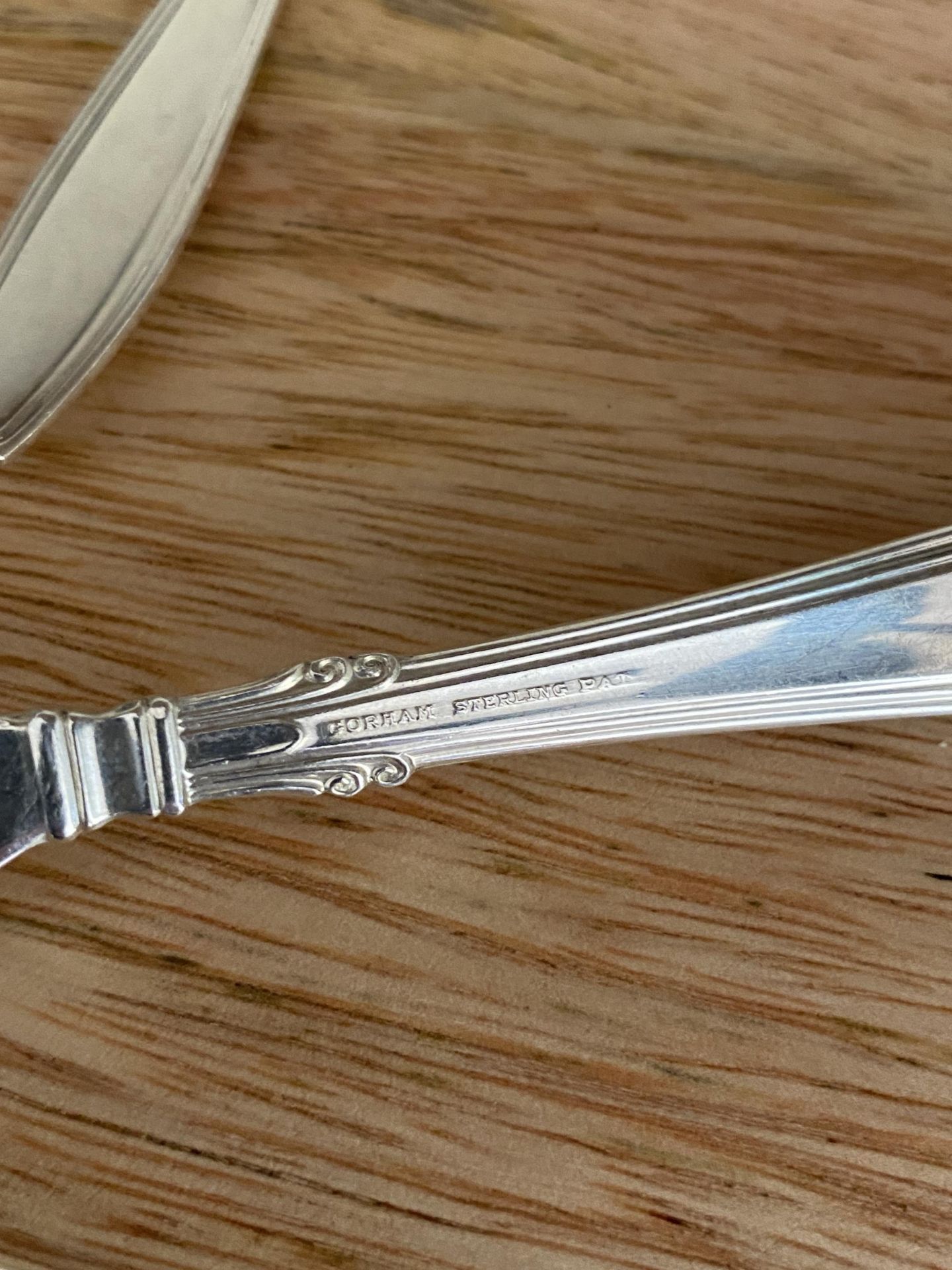 A SEVENTY TWO PIECE GORHAM STERLING SILVER 'NOCTURNE' PATTERN FLATWARE CUTLERY SET IN ORIGINAL - Image 12 of 16