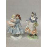 TWO LIMITED EDITION ROYAL WORCESTER FIGURES - 'LOVE' & 'ROSIE PICKING APPLES'