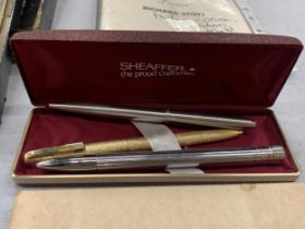 A BOXED SHEAFFER PEN AND FURTHER PENS
