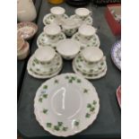 A COLCLOUGH IVY PATTERN PART BONE CHINA TEA SET