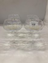 A SET OF FOUR 'LSA INTERNATIONAL' IRRIDESCENT COCKTAIL GLASSES