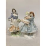 TWO LIMITED EDITION ROYAL WORCESTER FIGURES - 'LOVE' & 'ROSIE PICKING APPLES'