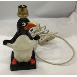 A CARLTON WARE GUINNESS PENGUIN CERAMIC TABLE LAMP