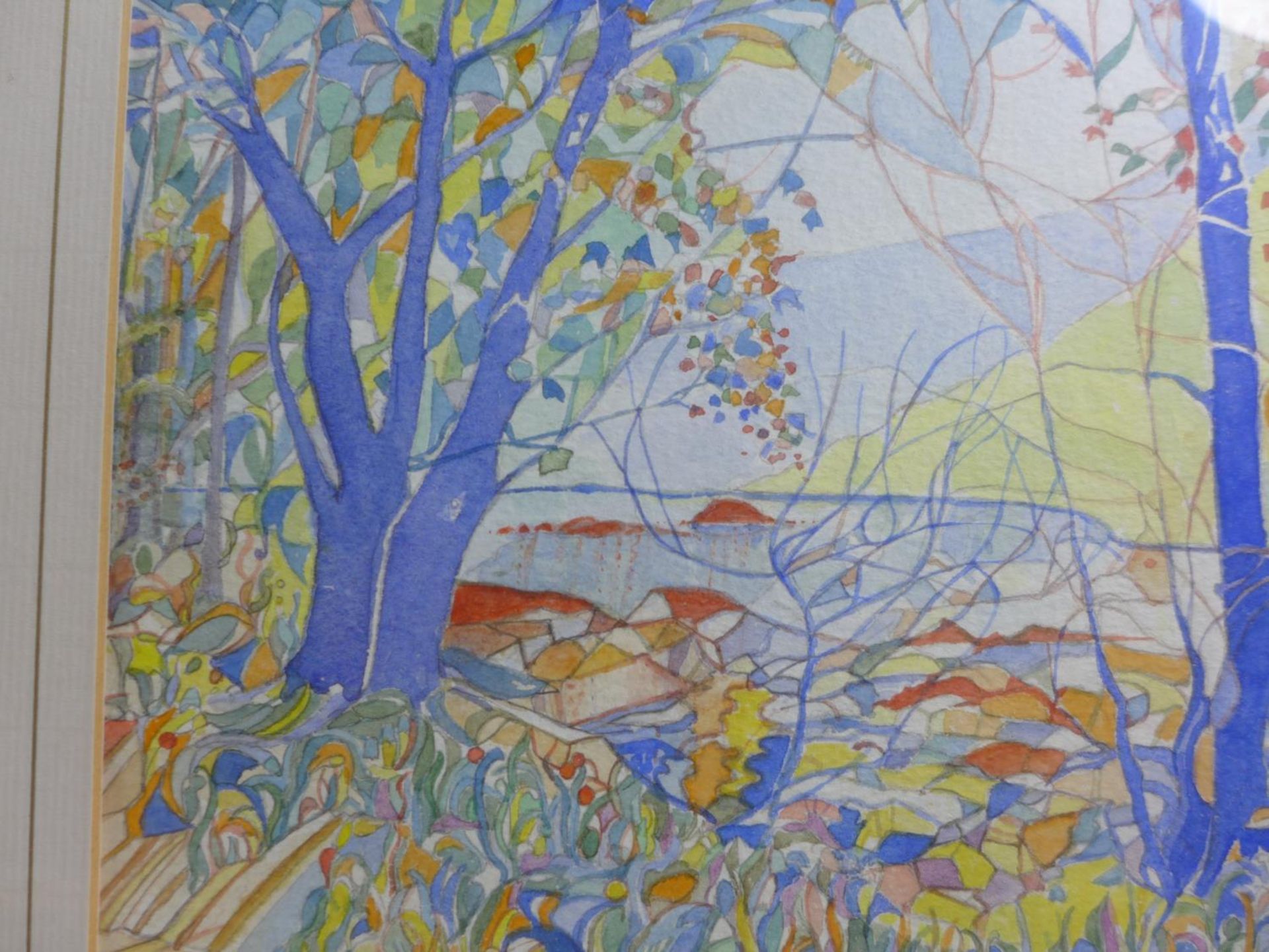 DOROTHY RUSSELL (BRITISH 20TH CENTURY) WOODLAND AND LAKE SCENE, WATERCOLOUR, SIGNED LOWER RIGHT, - Image 3 of 5