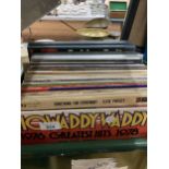 A COLLECTION OF VINTAGE VINYL LP RECORDS TO INCLUDE SHOWADDYWADDY, ELVIS PRESLEY, THE MOODY BLUES,