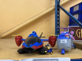 TWO PAW PATROL AIRCRAFT PLUS CHARACTERS, CHASE AND SKY