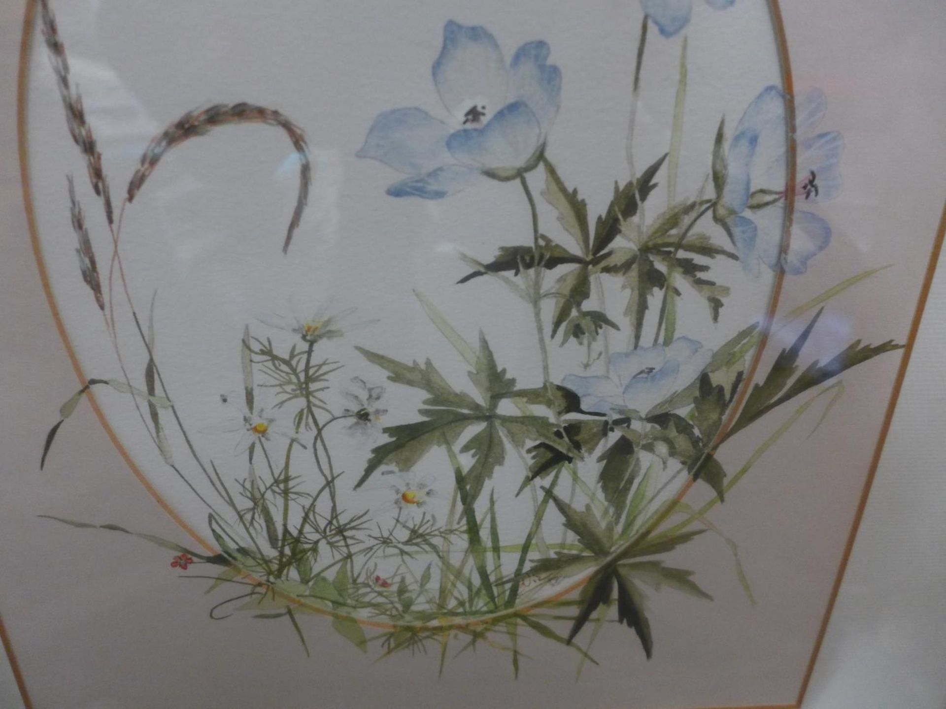 E.VIZ (20TH/21ST CENTURY) FLORAL SCENE WATERCOLOUR, SIGNED RIGHT, 25 X 23CM, FRAMED A GLAZED AND - Image 2 of 4