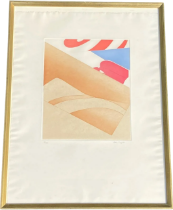 NOEL FIGNIER (FRENCH, BORN 1948), PENCIL SIGNED LIMITED EDITION (18/100) COLOURED ABSTRACT PRINT,