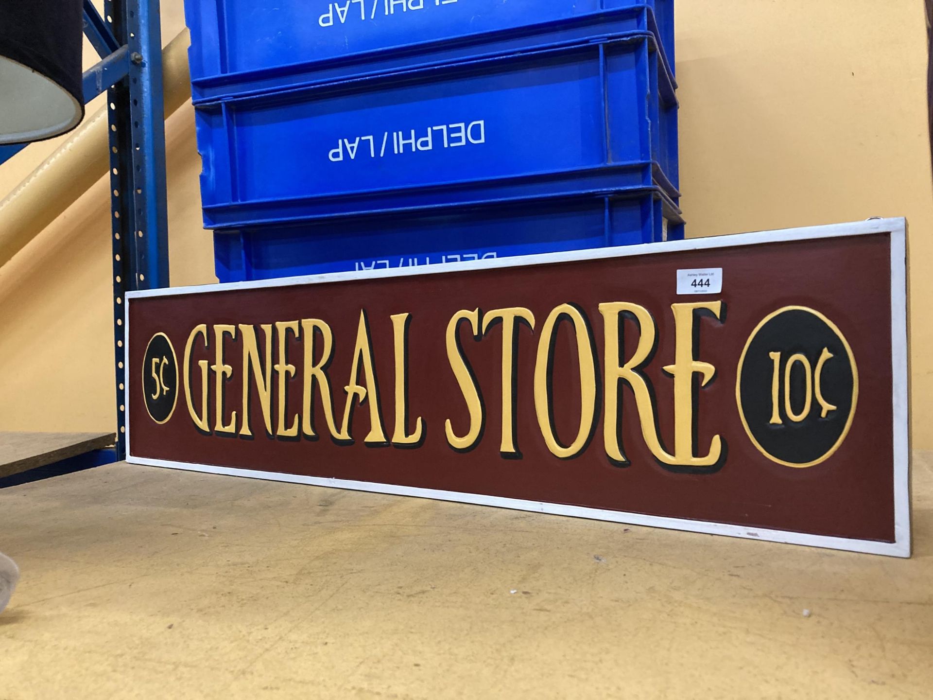 A WOODEN 'GENERAL STORE' SIGN, 100CM X 26CM