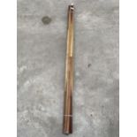 EIGHT VARIOUS SNOOKER CUES