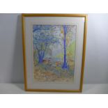 DOROTHY RUSSELL (BRITISH 20TH CENTURY) WOODLAND AND LAKE SCENE, WATERCOLOUR, SIGNED LOWER RIGHT,