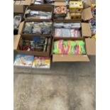 A LARGE ASSORTMENT OF AS NEW OLD SHOP STOCK TOYS AND GAMES ETC