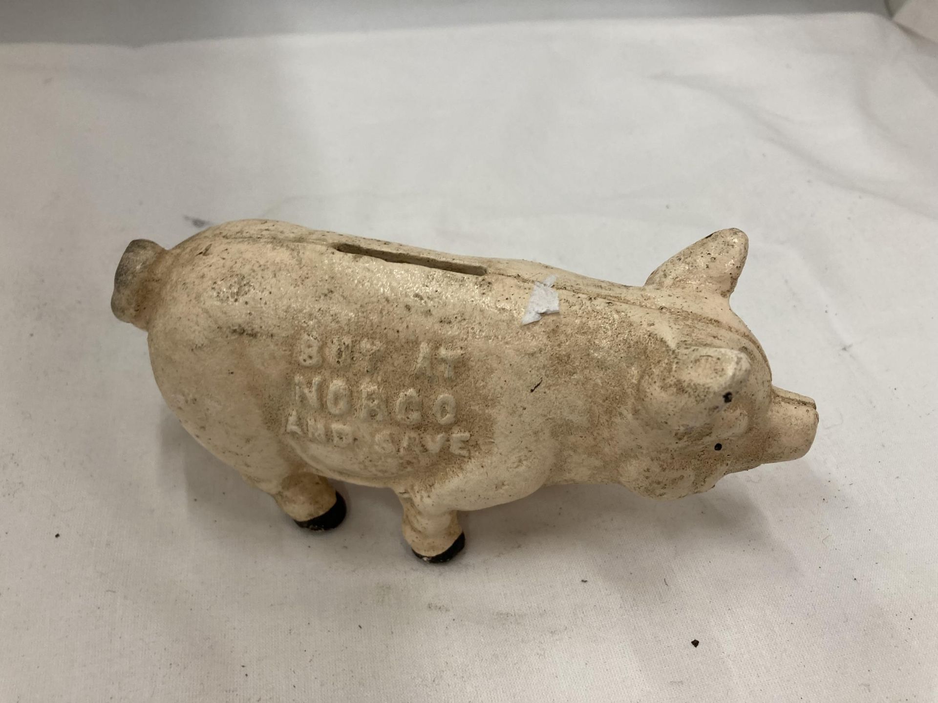 A CAST METAL PIG MONEY BANK - Image 2 of 3