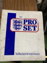 A PRO SET 'THE OFFICIAL CARD OF THE FOOTBALL ASSOCIATION' BINDER FULL OF CARDS