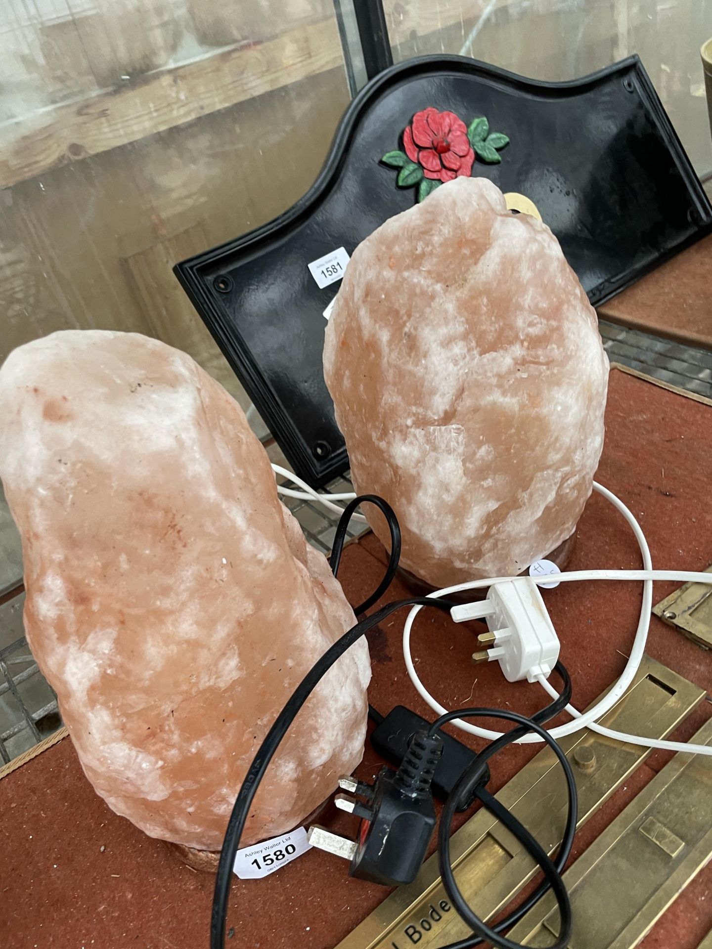 A PAIR OF ROCKSALT LAMPS - Image 2 of 3