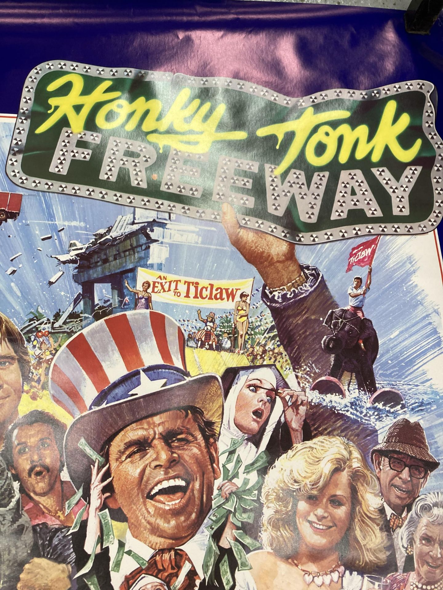 A VINTAGE EMI HONKY TONK FREEWAY FILM POSTER - Image 2 of 4