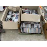 A LARGE ASSORTMENT OF CDS AND DVDS ETC