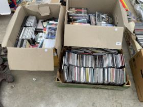 A LARGE ASSORTMENT OF CDS AND DVDS ETC