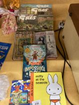 A QUANTITY OF BOOKS TO INCLUDE MIFFY, GILES, ETC