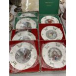 A COLLECTION OF BOXED ROYAL DOULTON MERRY CHRISTMAS CABINET PLATES