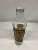 A VINTAGE GLASS 'IDRIS' LEMON SQUASH BOTTLE