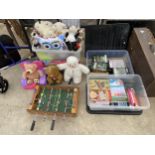 AN ASSORTMENT OF ITEMS TO INCLUDE BOOKS, DVDS AND CHILDRENS TOYS ETC