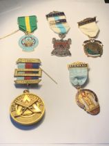 FIVE ASSORTED MASONIC MEDALS