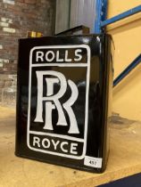 A BLACK ROLLS ROYCE PETROL CAN