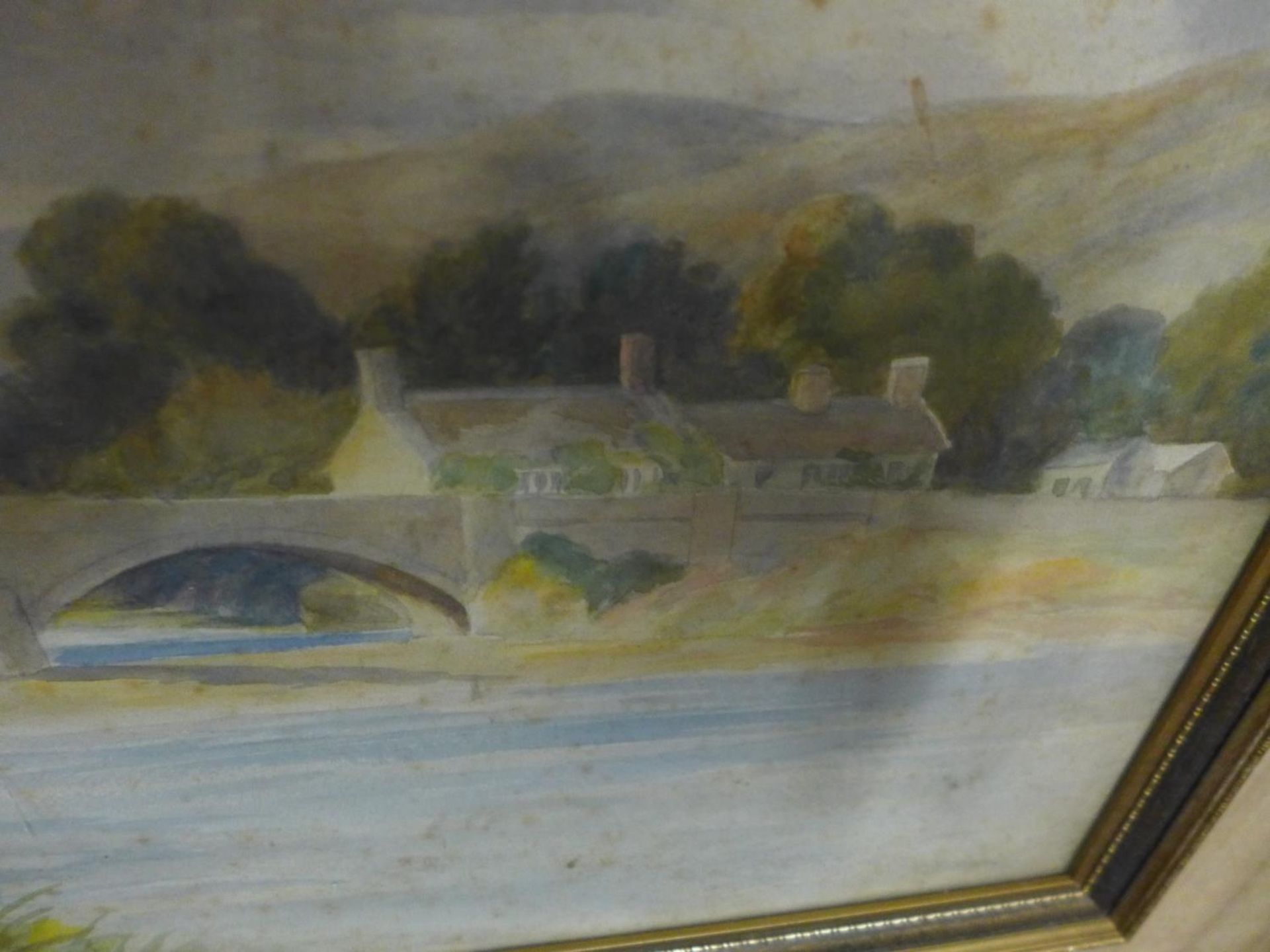 A LATE 19TH/EARLY 20TH CENTURY RIVER SCENE, WATERCOLOUR, 40 X 60CM, FRAMED AND GLAZED - Bild 2 aus 3
