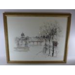 PARISIAN SCHOOL (20TH CENTURY) VIEW OF PARIS, INDISTINCTLY SIGNED, WATERCOLOUR, 48 X 62CM, FRAMED