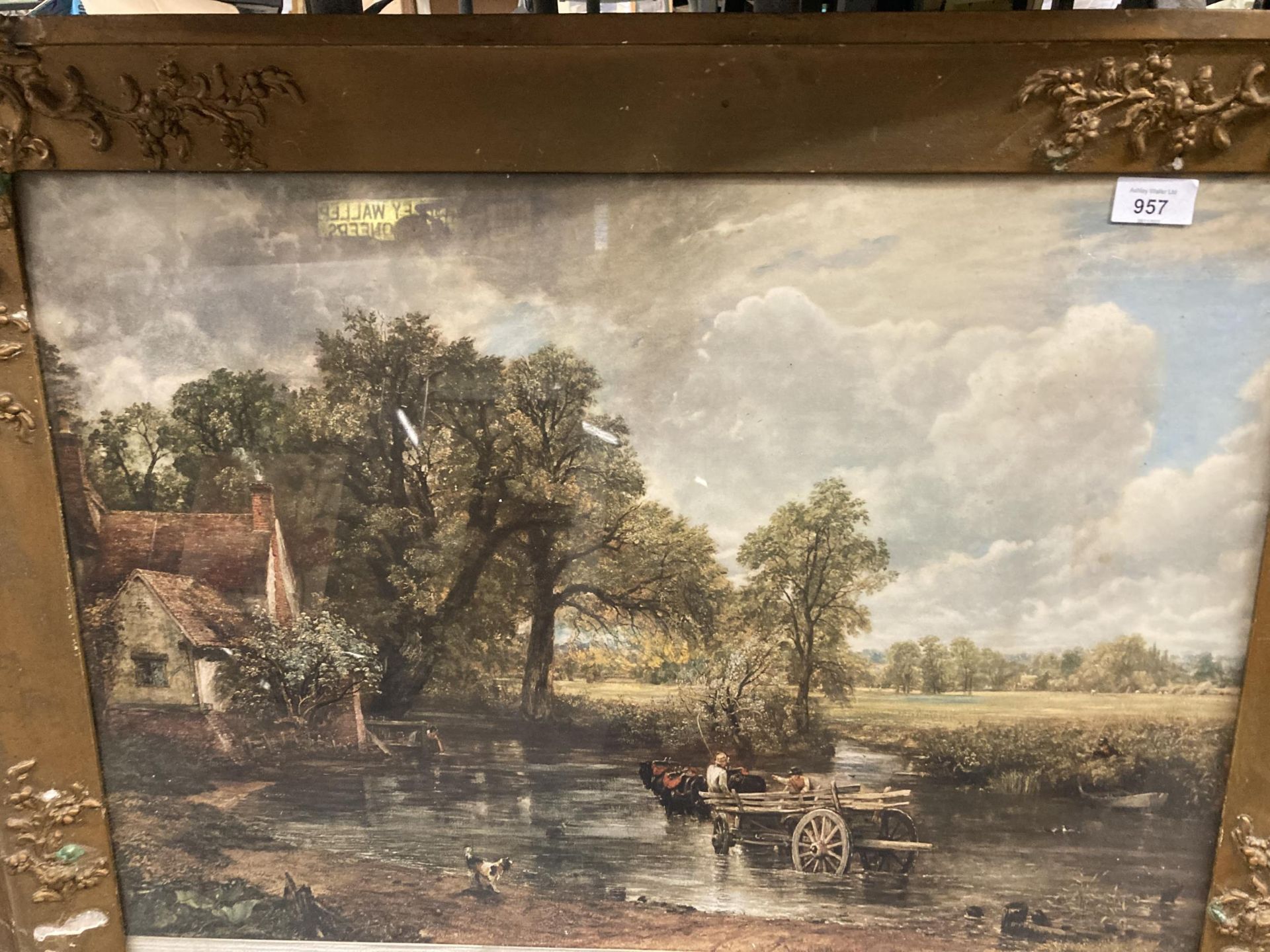 A LARGE PRINT OF 'THE HAYWAIN' BY JOHN CONSTABLE, 79CM X 65CM - Image 2 of 4